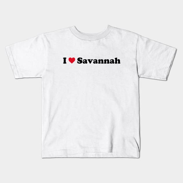 I Love Savannah Kids T-Shirt by Novel_Designs